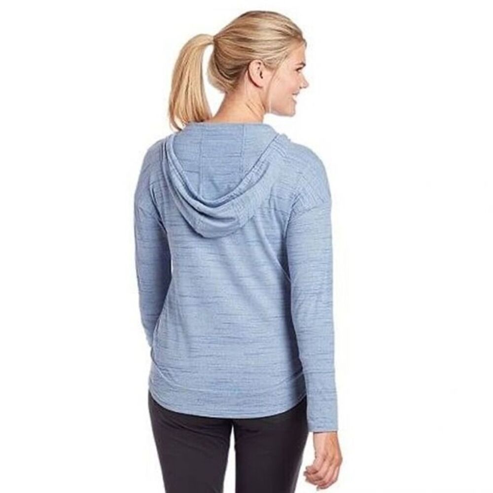 EUC Kuhl Women’s Intent hoodie Long Sleeved Blue Space Dye Kangaroo Pocket M